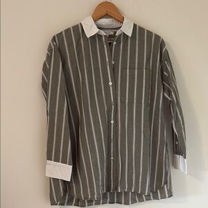 Green Striped Women’s Madewell Shirt